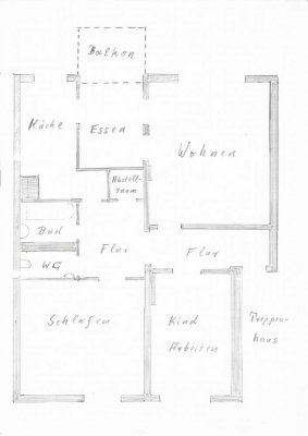 Sonnige 3 Zimmerwohnung, K.D.B. Balkon, separate Toilette, zentral aber dennoch ruhig gelegen