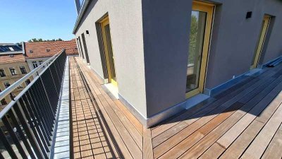 Exklusiver Neubau in Altlindenau! 4-Zimmerwohnung im Dachgeschoss mit riesiger Terrasse!