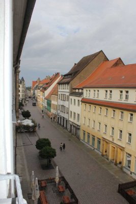Altstadt Freiberg, Dachgeschoss mit Blick über die Dächer
