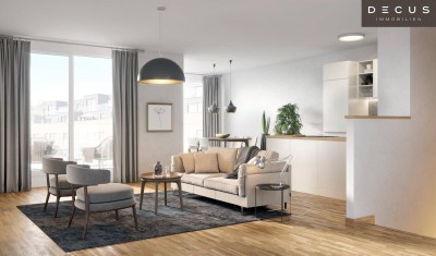 | AB SOFORT VERFÜGBAR | INNENHOFSEITIG | 2 ZIMMER | ASPERNSTRASSE U2 | NEUBAU | TERRASSE | TOP INFRASTRUKTUR