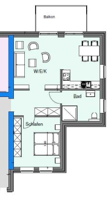 2-Zimmer Neubauwohnung am Ortsrand von Oelde!