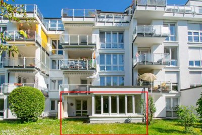 "RESERVIERT" Seltene Gelegenheit, Tolle Wohnung mit Gartenanteil, TG-Platz und Sauna im Haus