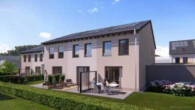 Moderner Reihenhaustyp im KfW-55 Standard mit 2 Etagen – Wohnen im eigenen Haus mit Garten