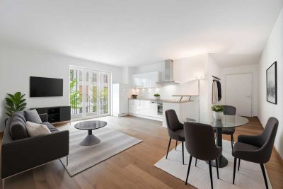 Exklusives Wohnen in den Augustenhöfen: Innenhof mit Concierge und Fitness-Studio - für 6 Monate