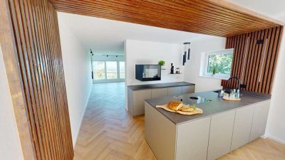 LUXUS MIT WEITBLICK - TEILMÖBLIERTE (VB) 3,0 ZIMMER WOHNUNG IN HALBHÖHENLAGE