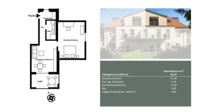 Reserviert : Außergewöhnliche 2 ZKB Wohnung mit Loggia und Weitblick (WE5.2)