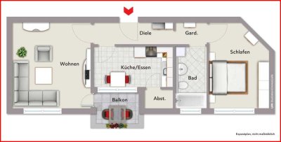 Alzey Stadtmitte!  2 ZKB mit Loggia und Keller