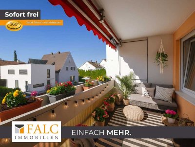 Sofort bezugsfrei - 3 Zimmer mit Balkon in Ruhelage