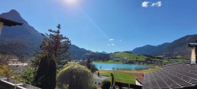 wunderschöne 2-Zimmer-Wohnung in Thiersee – mit 40 m² überdachter Terrasse, Seeblick und großem Garten