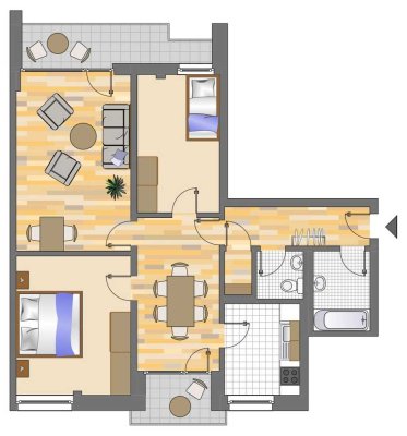 Demnächst frei! 3-Zimmer-Wohnung in Düsseldorf Hassels