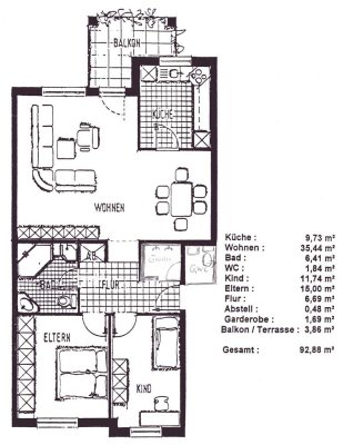 Schönes Heim - 3,5 Zimmer-Wohnung mit grünem Garten in ruhiger Lage (provisionsfrei)