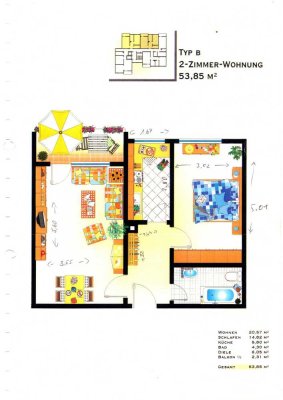 Renovierte 2-Zimmer-Wohnung mit Balkon in Bad Homburg