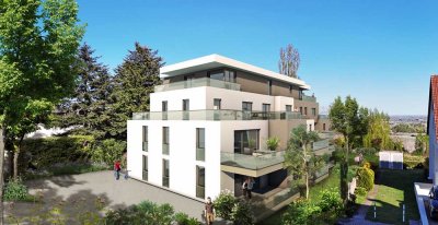 "WOHNEN AM HAMBACHER REBENMEER": 4-Zimmer-EG-Wohnung mit Garten und Fernblick -W 1.1-