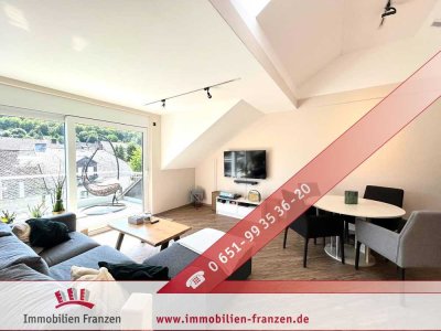 Kenn: aufwändig sanierte, moderne und helle Dachgeschosswohnung mit Balkon – ideal für Paare !