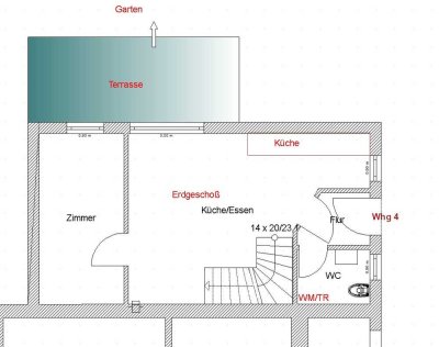 4-Zimmer-Wohnung mit Garten