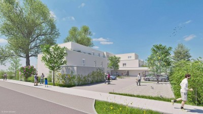 Top W1/14-Erstbezug-DG-2 Zimmer-Terasse-1 PkW Stellplatz im Freien-Miete-Barrierefreies Wohnen