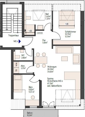 Neuwertige !! 3-Raum-DG-Wohnung mit gehobener Innenausstattung mit Balkon und EBK in Klein-Zimmern
