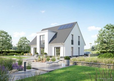 Neubau eines  EFH  mit ca. 192 m²  Wohnfl. + 6 Zimmern auf einem ca. 690 m² großen Grundstück!