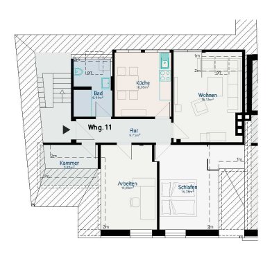 Moderne WG Wohnung mit Charme –im Dachgeschoss des "roten Hirschen" in Rheine