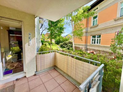 Frei werdende 2-Zimmer-Wohnung mit großem Balkon und TG-Stellplatz