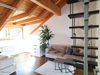 ON TOP: 2-Zimmer-Loft mit Flair im Dachgeschoss einer Ceconi-Villa