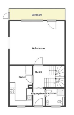 Großzügige und renovierte DHH mit 2 Balkonen, einer Terrasse und Garten in grüner Lage!