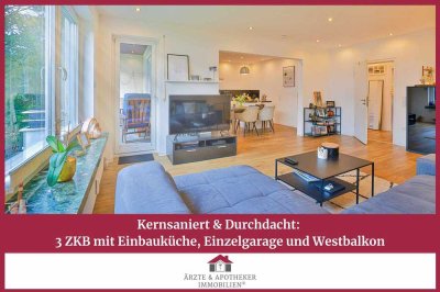 Modernisierte 3 ZKB-Wohnung mit Balkon, Keller + Einzelgarage!