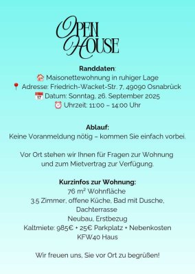 � Modern Living trifft Natur – Neubau-Maisonette mit Dachterrasse in Top-Lage!
