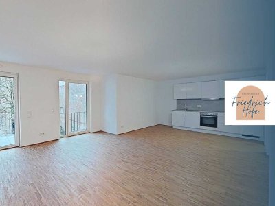 3-Zimmer-Neubauwohnung mit BALKON und EBK im Neubauquartier "Großherzog Friedrich Höfe"