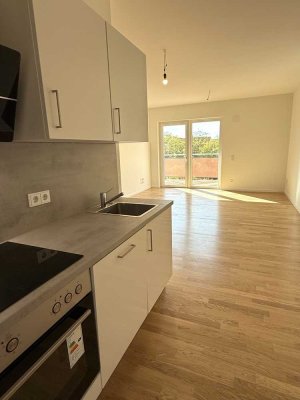Erstbezug: 2-Raum-Wohnung mit Balkon und Einbauküche