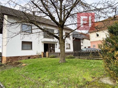 Nähe A66 - 2-Fam-Haus  - Scheune - Großcarport - Lager + Grünland