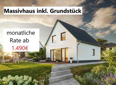 1.490€ Rate: neues Haus mit sonnigem Grundstück in Borkwalde
