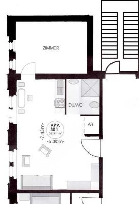 2-Raum-Wohnung - barrierefrei mit Lift , Fußbodenheizung +EBK