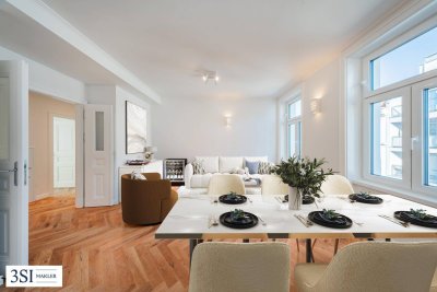 Lichtdurchflutete 3-Zimmer-Erstbezugswohnung mit hofseitiger Freifläche