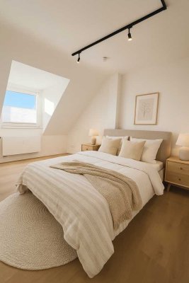 Neu 2025: Loft-Style mit Küche, Wellness-Bad, Klimaanlage über den Dächern von Oberhausen