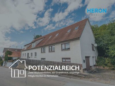 POTENZIALREICH – Zwei Wohneinheiten, ein Grundstück, unzählige Möglichkeiten in Neresheim