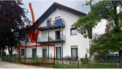 Helle , möblierte  2-Zimmer- GARTEN-Wohnung 300m v. SBahnhof Ottobrunn