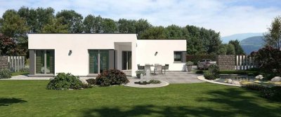 Moderner Flachdach-Bungalow mit großzügigem Raumangebot