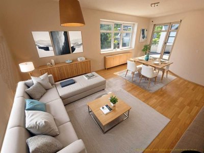 Wi.-Sonnenberg: Sonnige 2-Zi.-Wohnung mit großem Balkon, EBK und Carport. Provisionsfrei für Käufer!