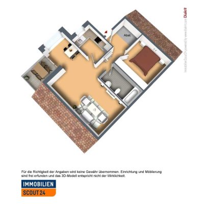 2-Zimmer Wohnung mit Dachterrasse in MG-Dahl