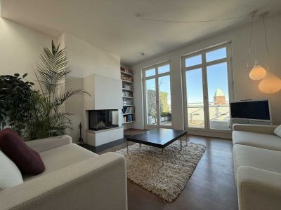 Provisionsfrei: 5-Zimmer-Penthouse-Maisonette-Wohnung mit Kamin in Berlin-Mitte