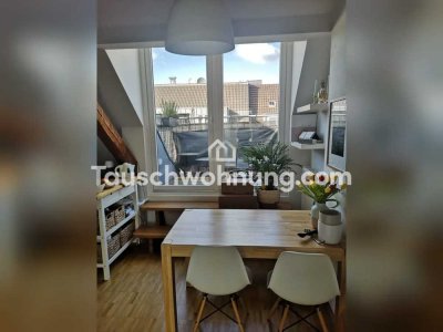 Tauschwohnung: Helle Dachgeschosswohnung mit Balkon