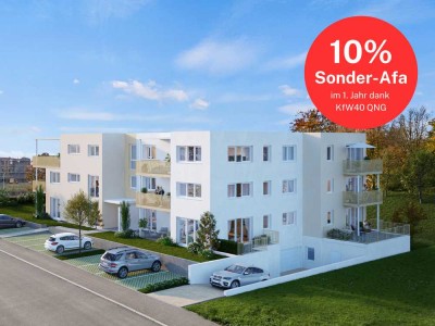 **KfW-40-QNG** Hell und freundlich! Neubau-Wohnung mit herrlichem Sonnenbalkon