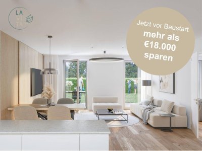 LAVITA - 2 Zimmer Gartenwohnung mit Terrasse, Parkett &amp; Fußbodenheizung - jetzt Baustartaktion nutzen