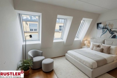 Dachgeschoss-Wohntraum - 3-Zimmer mit Balkon - Nähe Kutschkermarkt