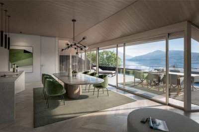 Bühne frei für See, Sonne und Berge!Terrassenwohnung in Steinbach am Attersee mit privatem Seezugang
