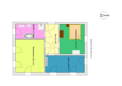 Schöne 2-1/2-Raum-Wohnung für Single oder kleine Familie - schnelles Internet vorbereitet