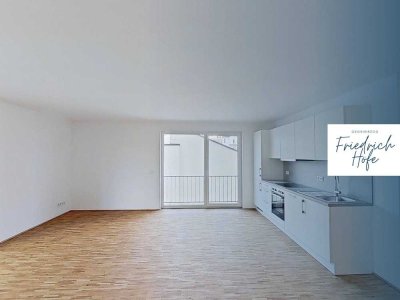 Helle 3-Zimmer-Neubauwohnung mit großem BALKON und EBK im Neubauquartier "Großherzog Friedrich Höfe"