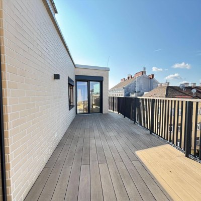 Moderne 2-Zimmer-Dachgeschosswohnung mit traumhafter 36 m² Dachterrasse in Ottakring – Provisionsfrei!
