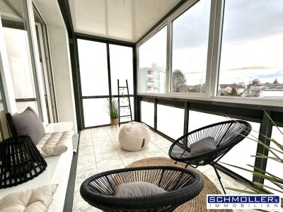 Helle 2-Zimmer-Wohnung mit verglaster Loggia